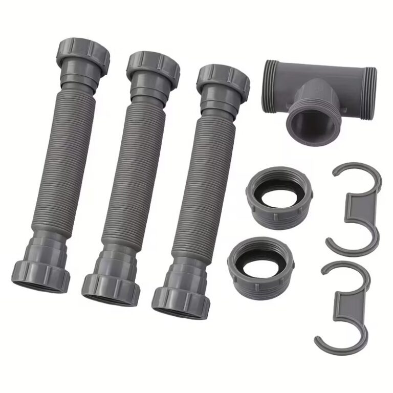 Adjustable Double Sink Drain Kit with Flexible P-Trap